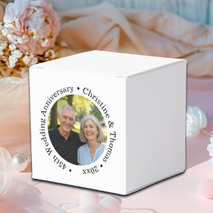Add Your Own Couple Photo 45th Wedding Anniversary Favor Box