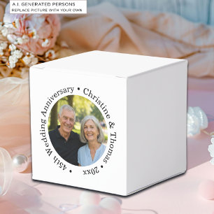 Add Your Own Couple Photo 45th Wedding Anniversary Favor Box