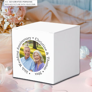 Add Your Own Couple Photo 55th Wedding Anniversary Favor Box