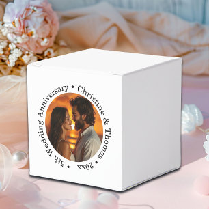 Add Your Own Couple Photo 5th Wedding Anniversary Favor Box