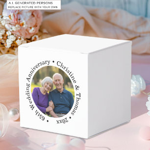 Add Your Own Couple Photo 65th Wedding Anniversary Favor Box
