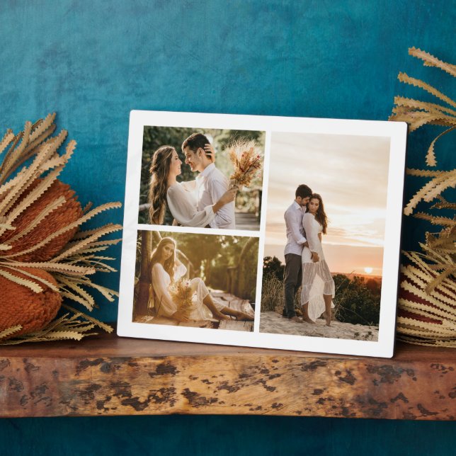 Add Your Own Custom 3 Photo Collage Plaque (Side)