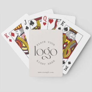 Add Your Own Custom Business Logo Simple Modern Playing Cards