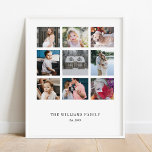 Add Your Own Custom Family 9 Photo Collage Poster<br><div class="desc">This design printed Add Your Own Custom Family 9 Photo Collage Poster that can be customized with your text. Please click the "Customize it" button and use our design tool to modify this template. Check out the Graphic Art Design store for other products that match this design!</div>