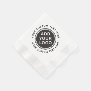 Add your own custom logo and text napkin