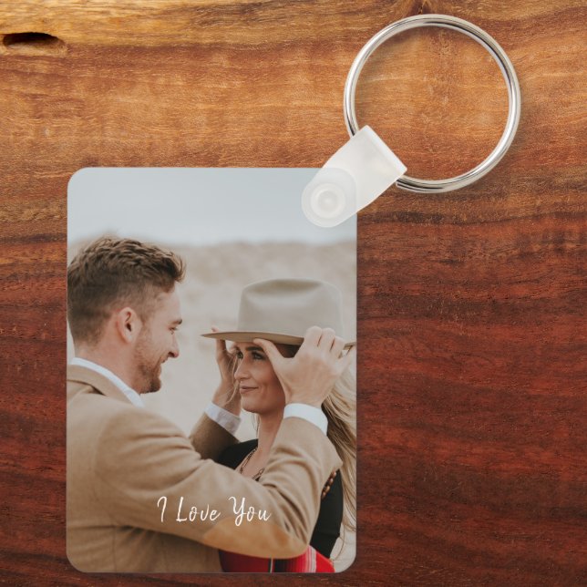 Add Your Own Custom Name and Photo Keepsake Keychain (Back)