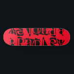 Add Your Own Custom Name Personalized Red Black Skateboard<br><div class="desc">Add Your Own Custom Name Personalized Skateboard features your personalized name in modern black typography on a simple red background. Personalize by editing the text in the text box provided. Give a custom made gift, personalized skateboard to your favourite skateboarder for Christmas, birthday or your BFF. Designed by ©Evco Studio...</div>
