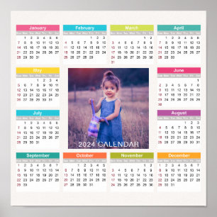 Add Your Own Custom Photo 2024 Calendar Poster