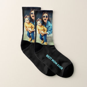 Add your own custom photo and text socks