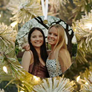 Add Your Own Custom Photo Metal Ornament