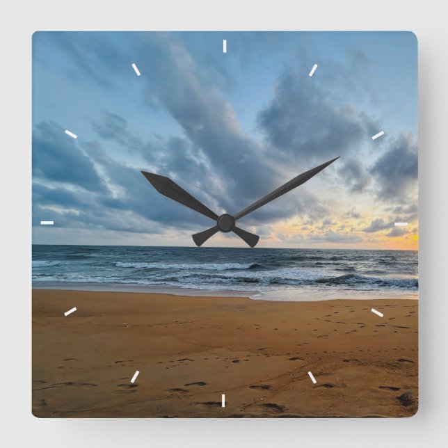 Add Your Own Custom Photo Personalized Square Wall Clock (Front)