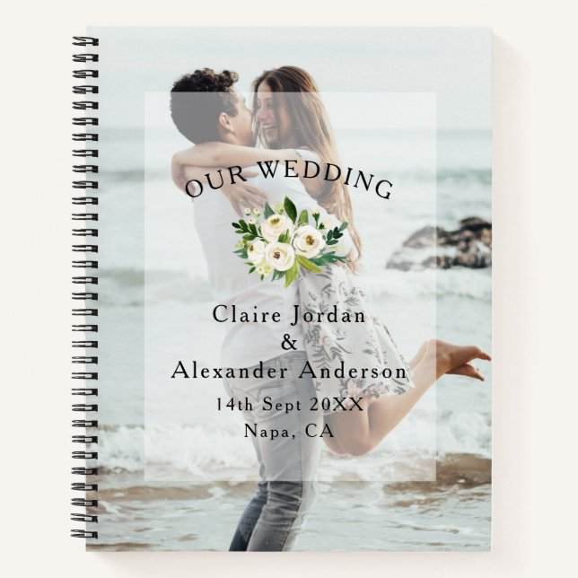 Add Your Own Custom Photo Wedding Guest Book (Front)