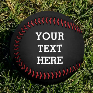 Add Your Own Custom Text Here Black and White Baseball