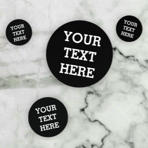 Add Your Own Custom Text Here Black and White Confetti