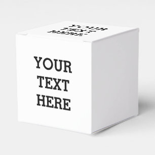 Add Your Own Custom Text Here Black and White Favor Box