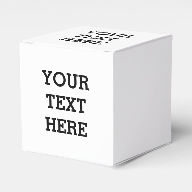 Add Your Own Custom Text Here Black and White Favor Box (Front Side)