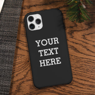 Add Your Own Custom Text Here Black and White iPhone 14 Pro Case