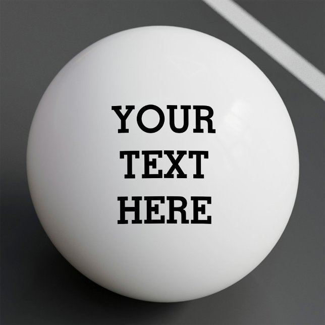 Add Your Own Custom Text Here Black and White Ping Pong Ball (Creator Uploaded)