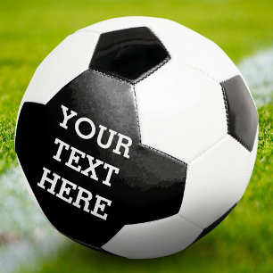 Add Your Own Custom Text Here Black and White Soccer Ball