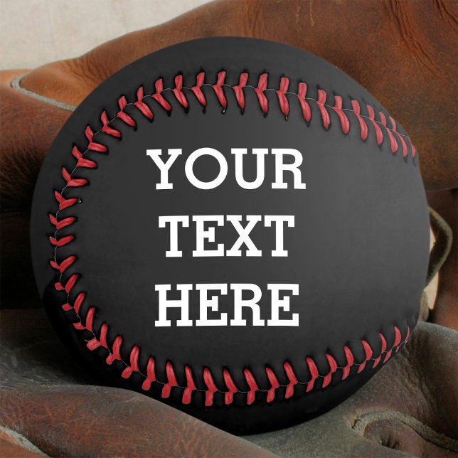 Add Your Own Custom Text Here Black and White Softball (Creator Uploaded)