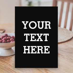 Add Your Own Custom Text Here Black and White Table Number