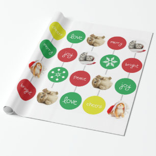 Add your own Cute kitten photo Christmas Wrapping Paper