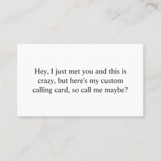 Add Your Own Design 3.5" x 2.0" Matte Calling Card