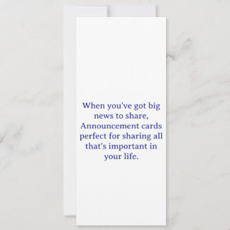 Add Your Own Design 4" x 9.25" Squared Matte Announcement