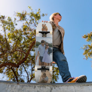 Add Your Own DIY 3 Photo Collage Custom Skateboard
