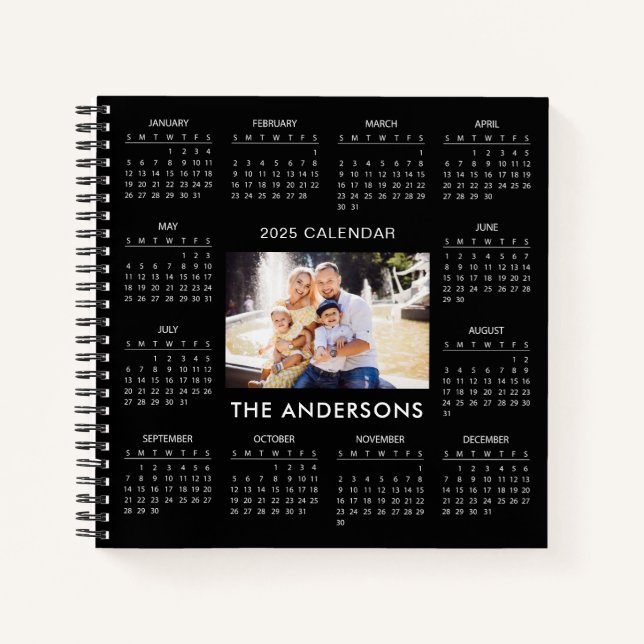 Add Your Own Family Photo 2025 Calendar | Notebook (Front)