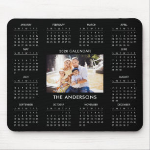 Add Your Own Family Photo 2026 Calendar Mouse Pad