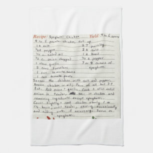 Add your own favourite recipe grandma mom's custom kitchen towel