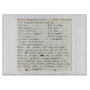 Add your own favourite recipe mom grandma's custom cutting board