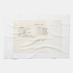Add your own grandma mom's favourite recipe custom kitchen towel