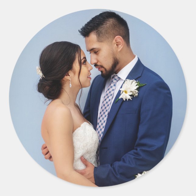 Add Your Own Image Custom Photo Classic Round Sticker (Front)