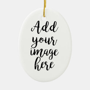 add your own Image customisable oval egg ornament