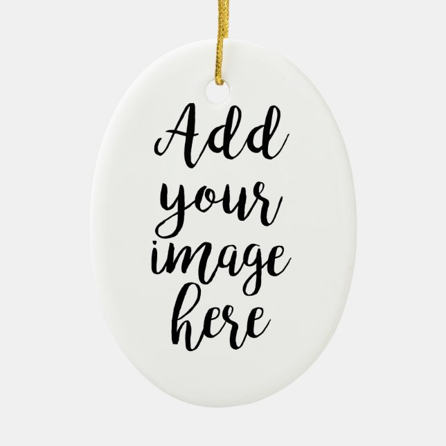 add your own Image customisable oval egg ornament (Front)