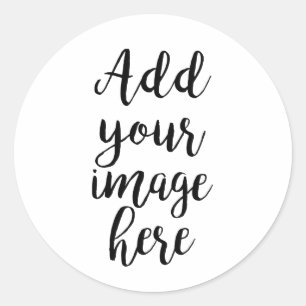Add your own Image customisable round sticker