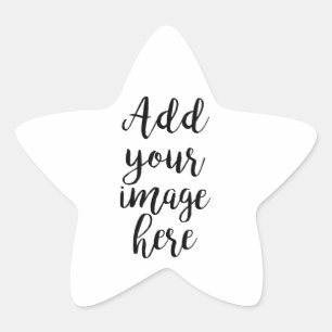Add your own Image customisable Star Sticker