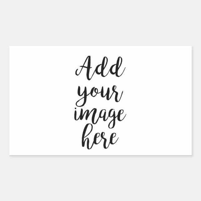 Add your own Image customizable Rectangle Sticker (Front)