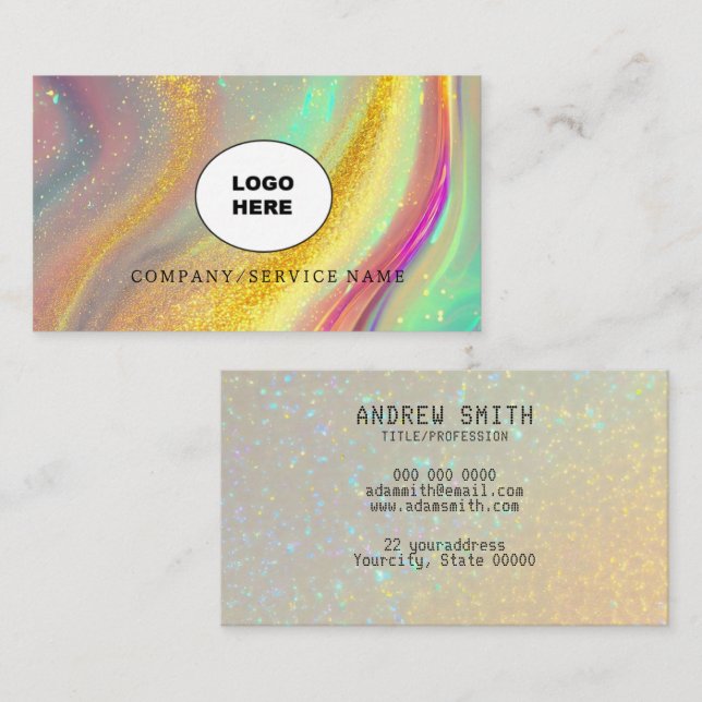 Add your own image opal Business Card (Front/Back)