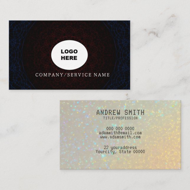 Add your own image opal Business Card (Front/Back)