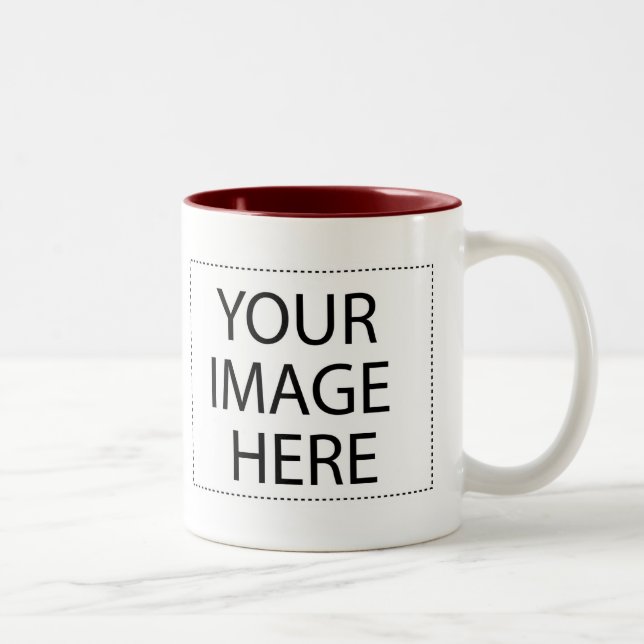 Add Your Own Image Or Text Two-Tone Coffee Mug (Right)