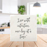 Add Your Own Inspirational Quote Stone Coaster<br><div class="desc">Create your own personalized marble stone coasters with your favourite inspirational quote or positive words. Features elegant script calligraphy to bring an uplifting mood to your space.</div>
