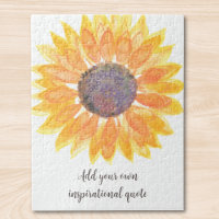 Add Your Own Inspirational Quote Sunflower 