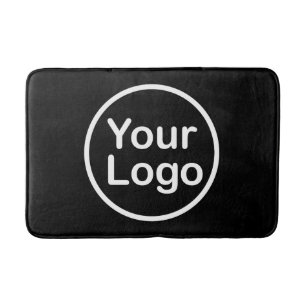 Add Your Own Logo Black Background Bath Mat