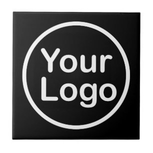 Add Your Own Logo   Black Background Tile