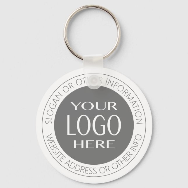 Add Your Own Logo & Circular Text Keychain (Front)