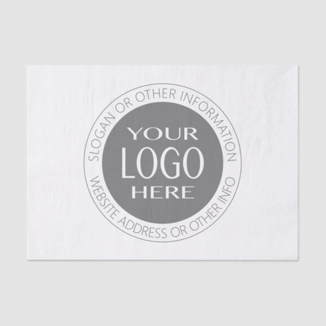 Add Your Own Logo & Circular Text Tissue Paper (Front)