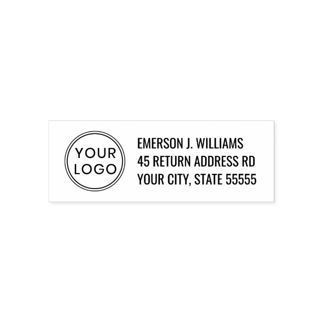 Add your own logo custom address or text self-inking stamp (Design)